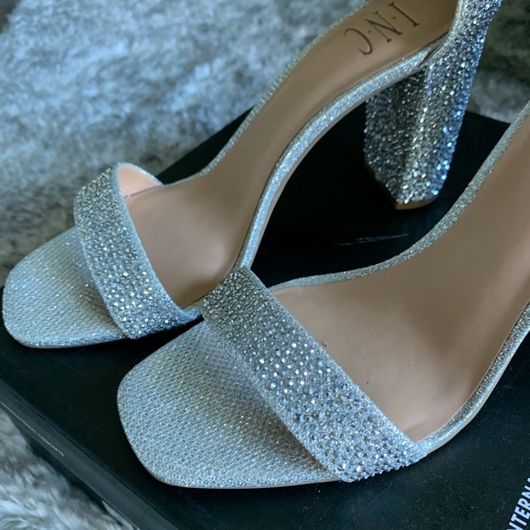 INC Silver Bling Heels - Picture 5 of 10